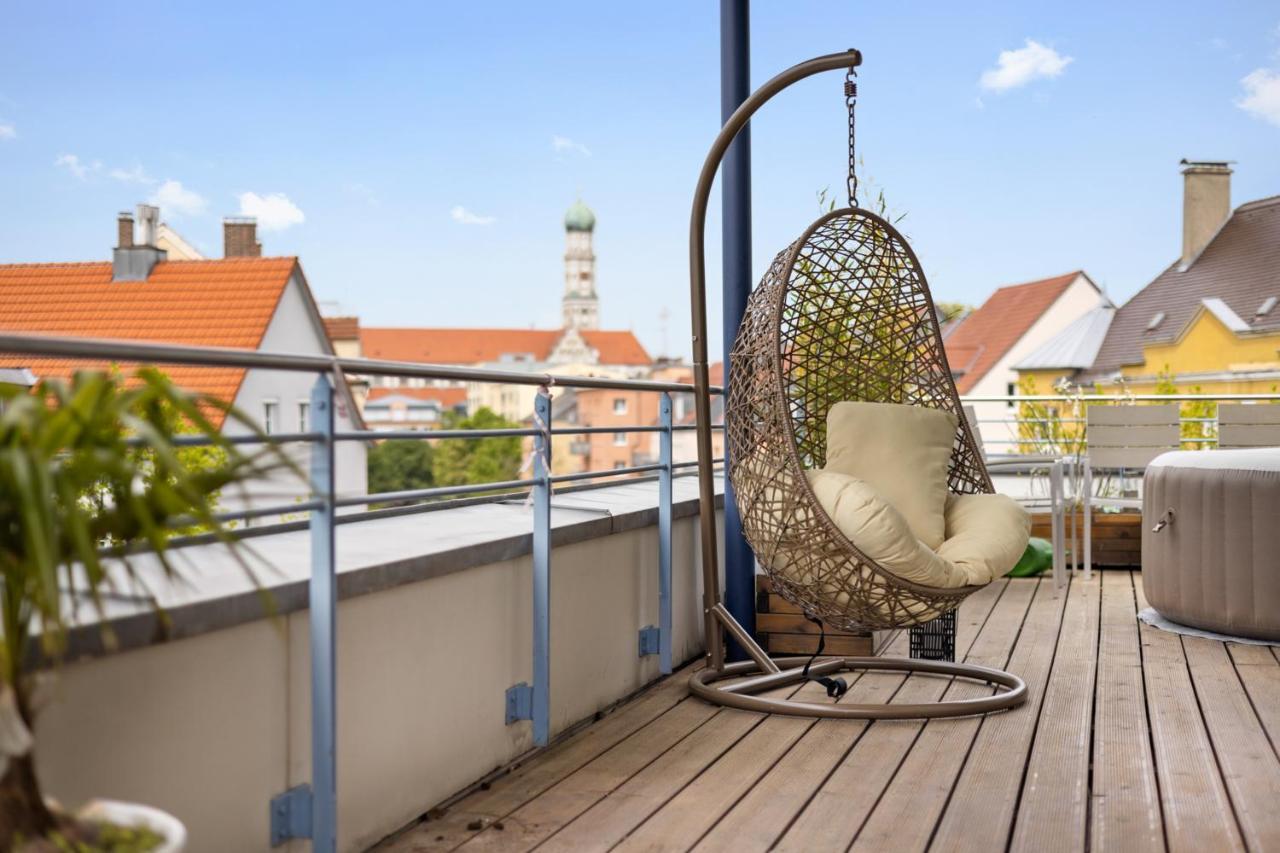 Arbio I Premium Penthouse Apartment اوغسبورغ المظهر الخارجي الصورة