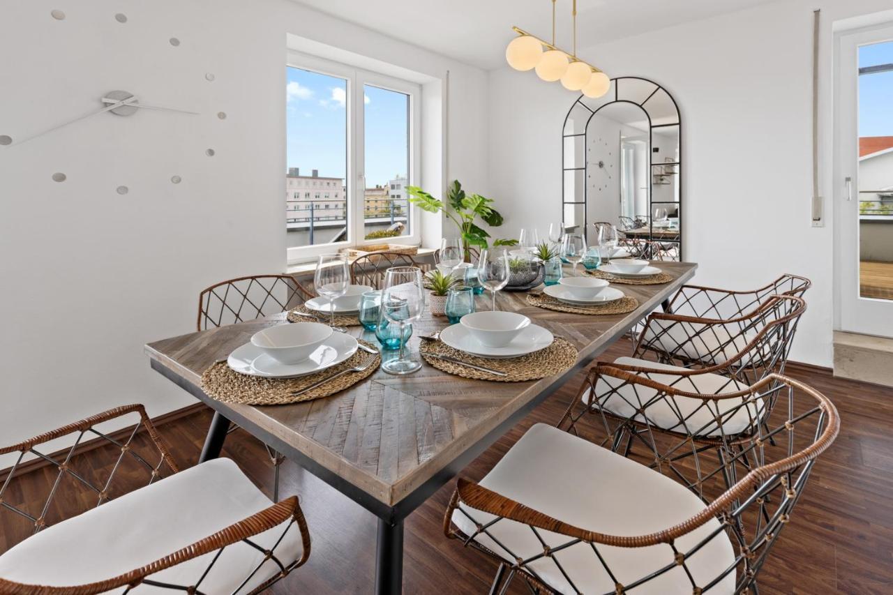 Arbio I Premium Penthouse Apartment اوغسبورغ المظهر الخارجي الصورة